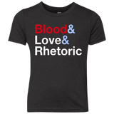 T-Shirts Vintage Black / YXS Blood Love Rhetoric Youth Triblend T-Shirt