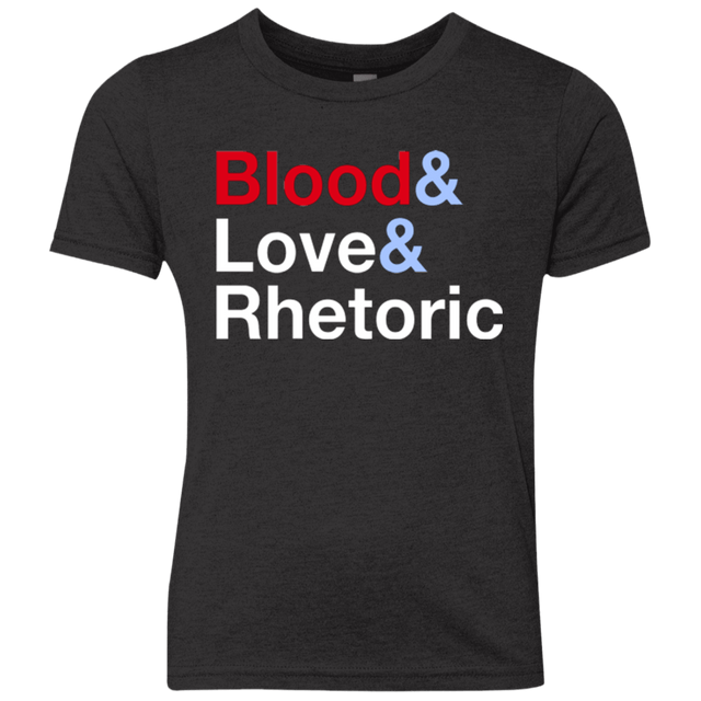T-Shirts Vintage Black / YXS Blood Love Rhetoric Youth Triblend T-Shirt