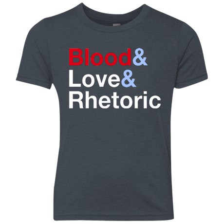 T-Shirts Vintage Navy / YXS Blood Love Rhetoric Youth Triblend T-Shirt