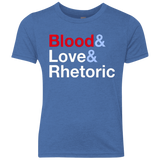 T-Shirts Vintage Royal / YXS Blood Love Rhetoric Youth Triblend T-Shirt