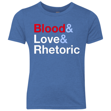 T-Shirts Vintage Royal / YXS Blood Love Rhetoric Youth Triblend T-Shirt