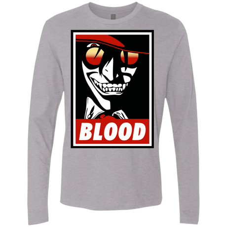T-Shirts Heather Grey / Small Blood Men's Premium Long Sleeve