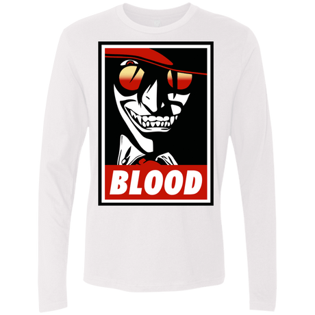 T-Shirts White / Small Blood Men's Premium Long Sleeve