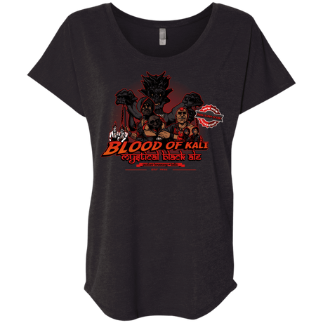 T-Shirts Vintage Black / X-Small Blood Of Kali Triblend Dolman Sleeve