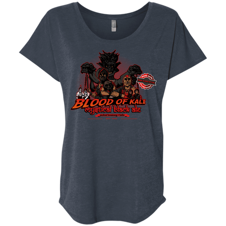 T-Shirts Vintage Navy / X-Small Blood Of Kali Triblend Dolman Sleeve