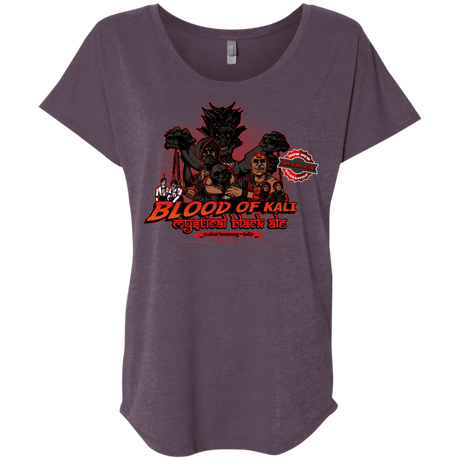 T-Shirts Vintage Purple / X-Small Blood Of Kali Triblend Dolman Sleeve