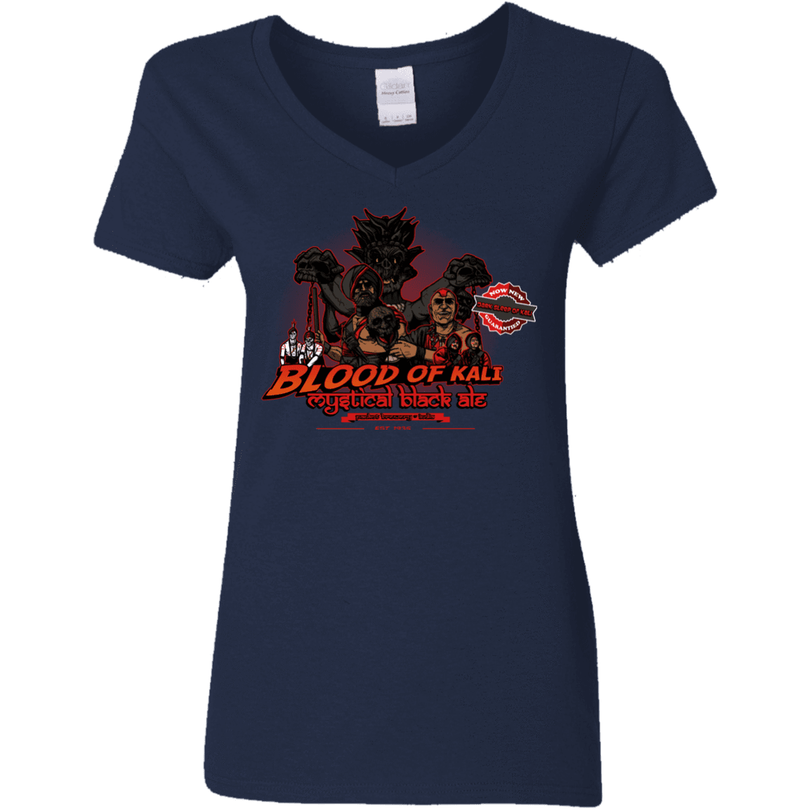 T-Shirts Navy / S Blood Of Kali Women's V-Neck T-Shirt