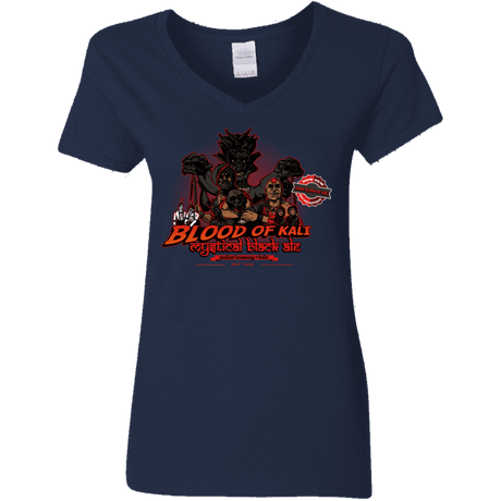 T-Shirts Navy / S Blood Of Kali Women's V-Neck T-Shirt