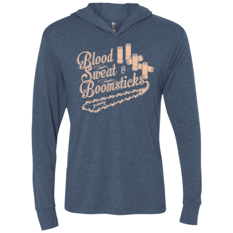 T-Shirts Indigo / X-Small Blood Sweat & Boomsticks Triblend Long Sleeve Hoodie Tee