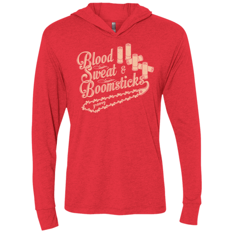 T-Shirts Vintage Red / X-Small Blood Sweat & Boomsticks Triblend Long Sleeve Hoodie Tee
