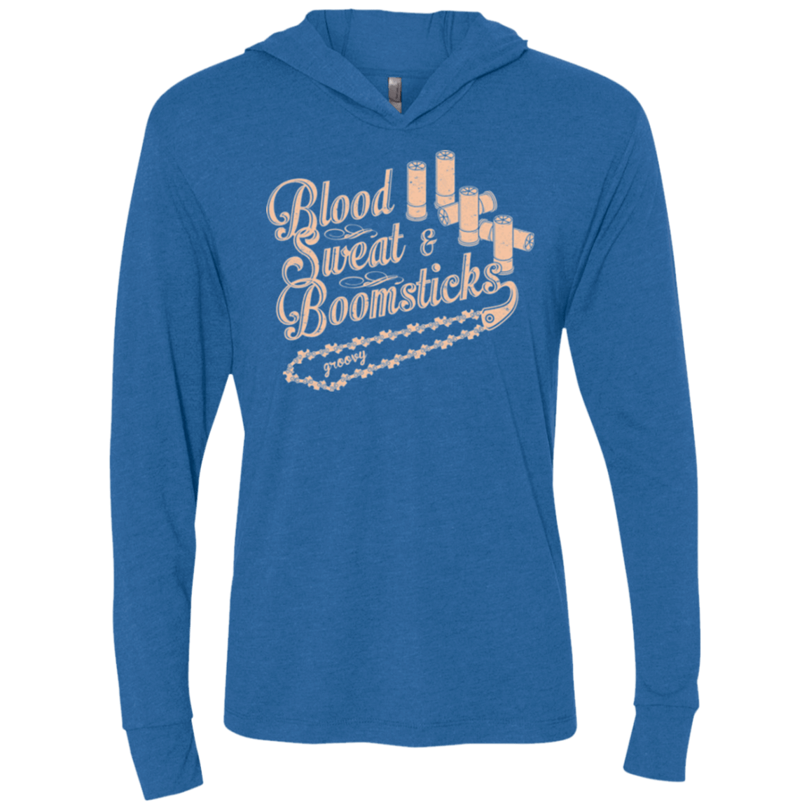 T-Shirts Vintage Royal / X-Small Blood Sweat & Boomsticks Triblend Long Sleeve Hoodie Tee