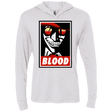 T-Shirts Heather White / X-Small Blood Triblend Long Sleeve Hoodie Tee