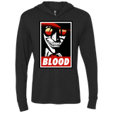 T-Shirts Vintage Black / X-Small Blood Triblend Long Sleeve Hoodie Tee