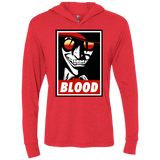 T-Shirts Vintage Red / X-Small Blood Triblend Long Sleeve Hoodie Tee