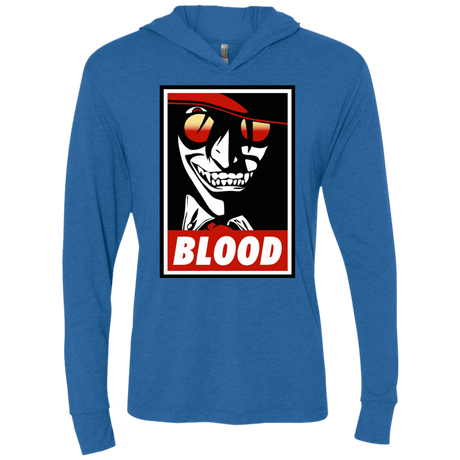 T-Shirts Vintage Royal / X-Small Blood Triblend Long Sleeve Hoodie Tee