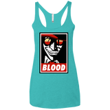T-Shirts Tahiti Blue / X-Small Blood Women's Triblend Racerback Tank