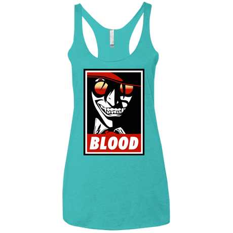 T-Shirts Tahiti Blue / X-Small Blood Women's Triblend Racerback Tank
