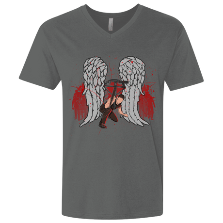 T-Shirts Heavy Metal / X-Small Bloody Wings Dixon Men's Premium V-Neck