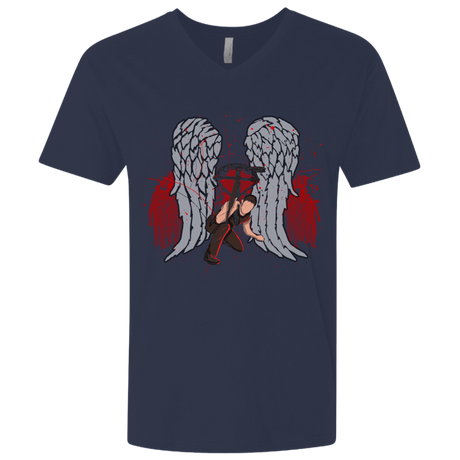 T-Shirts Midnight Navy / X-Small Bloody Wings Dixon Men's Premium V-Neck