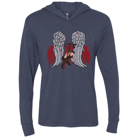 T-Shirts Vintage Navy / X-Small Bloody Wings Dixon Triblend Long Sleeve Hoodie Tee