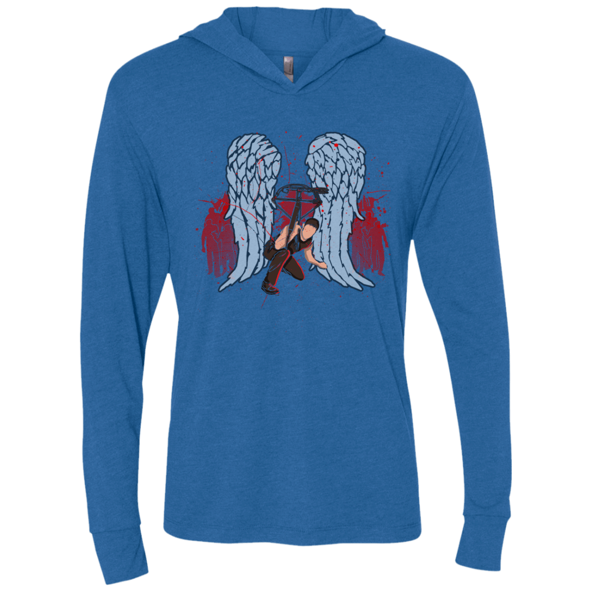 T-Shirts Vintage Royal / X-Small Bloody Wings Dixon Triblend Long Sleeve Hoodie Tee