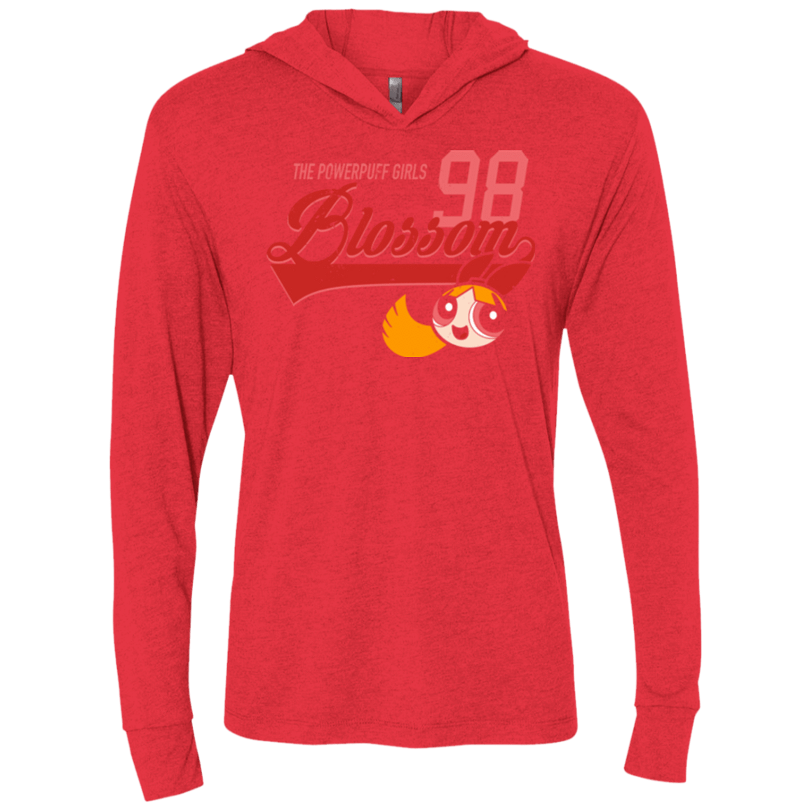 T-Shirts Vintage Red / X-Small Blossom Triblend Long Sleeve Hoodie Tee