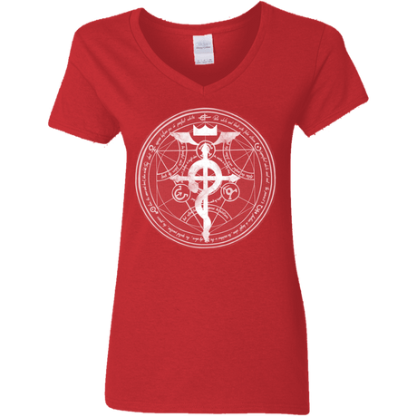 T-Shirts Red / S Blue Alchemist Women's V-Neck T-Shirt