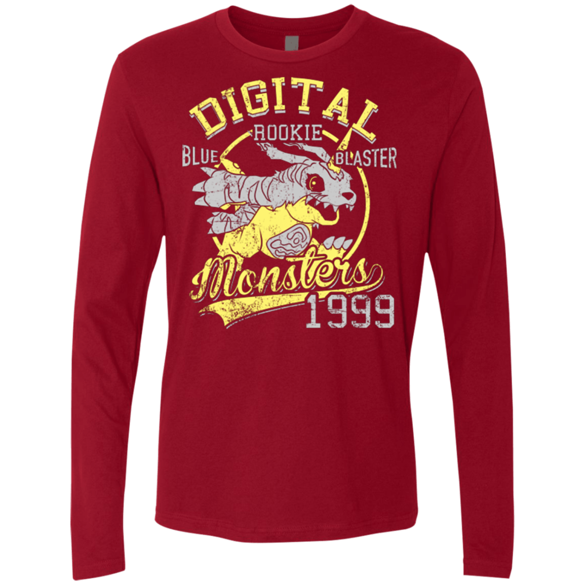 T-Shirts Cardinal / Small Blue Blaster Men's Premium Long Sleeve