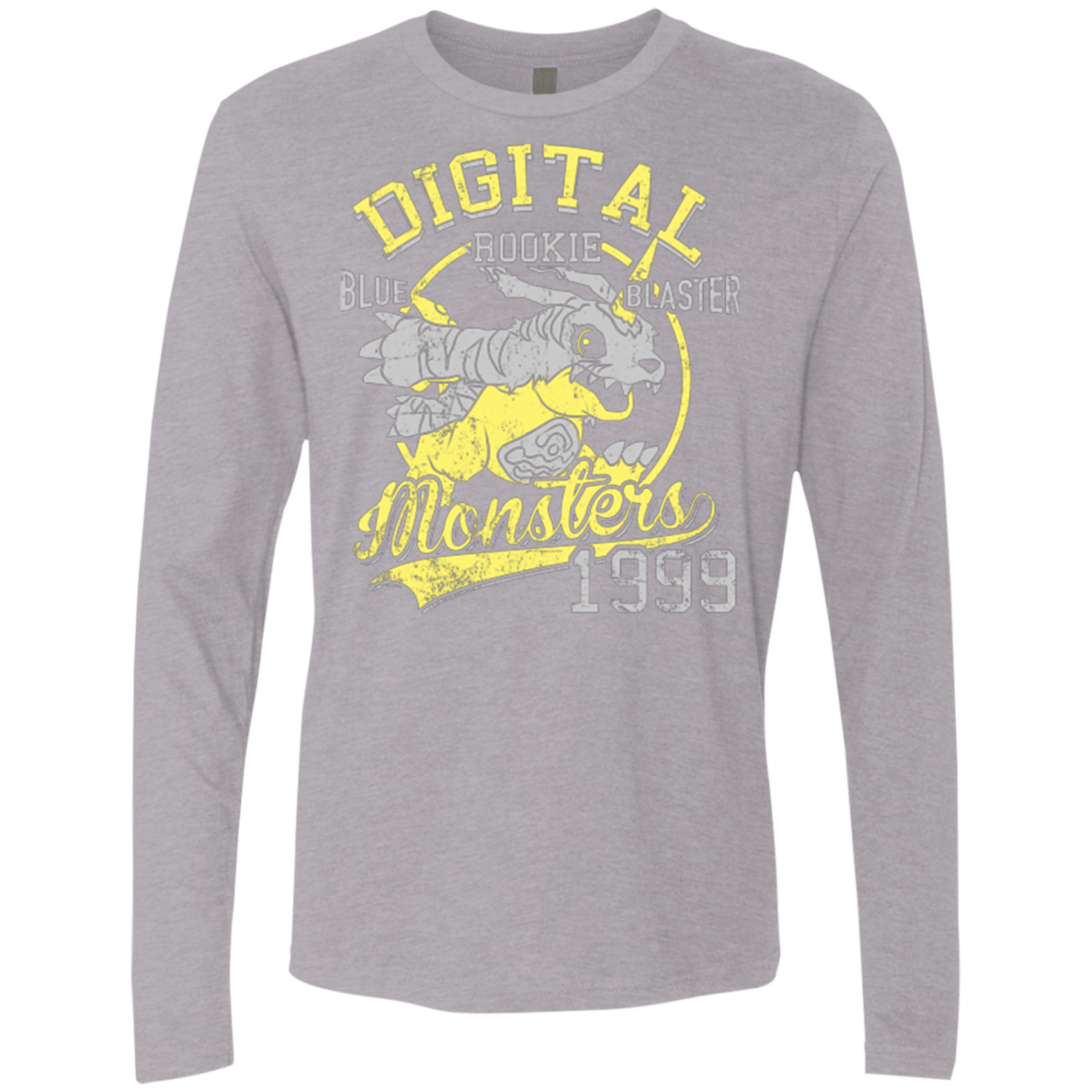 T-Shirts Heather Grey / Small Blue Blaster Men's Premium Long Sleeve
