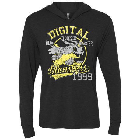 T-Shirts Vintage Black / X-Small Blue Blaster Triblend Long Sleeve Hoodie Tee