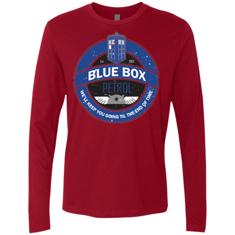 T-Shirts Cardinal / Small Blue Box V7(1) Men's Premium Long Sleeve