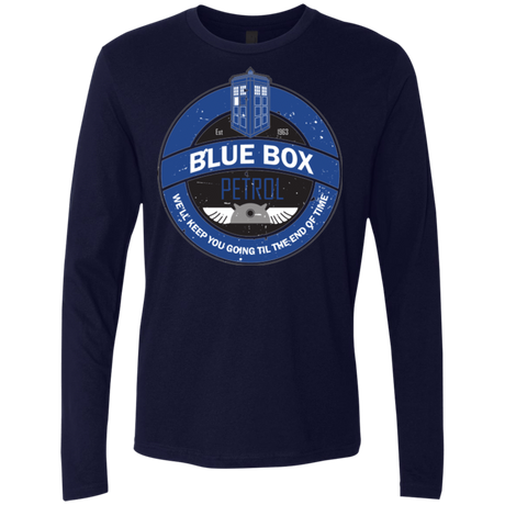 T-Shirts Midnight Navy / Small Blue Box V7(1) Men's Premium Long Sleeve