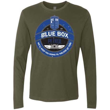 T-Shirts Military Green / Small Blue Box V7(1) Men's Premium Long Sleeve