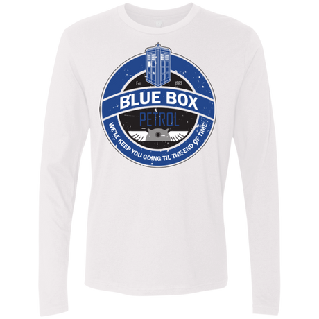 T-Shirts White / Small Blue Box V7(1) Men's Premium Long Sleeve