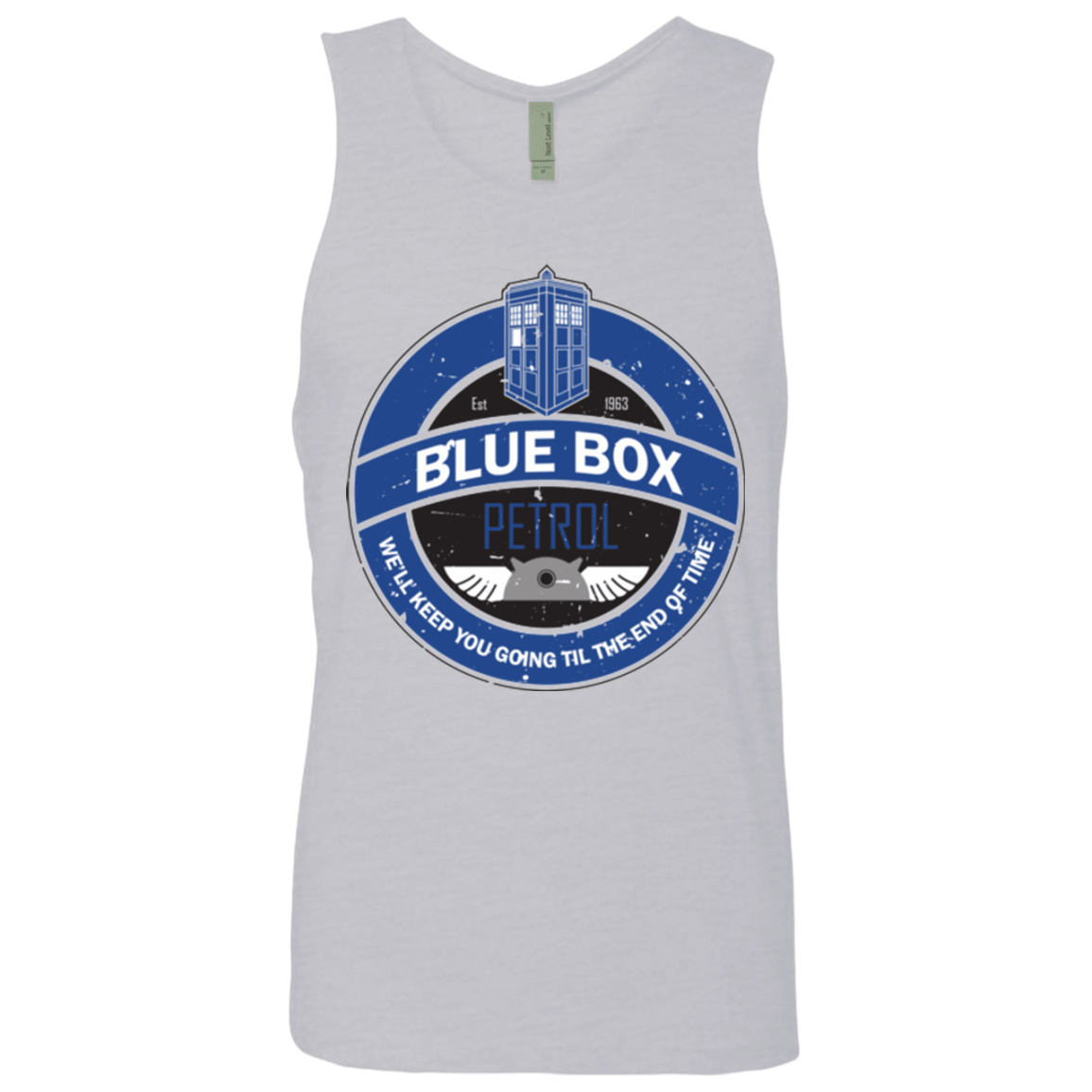 T-Shirts Heather Grey / Small Blue Box V7(1) Men's Premium Tank Top