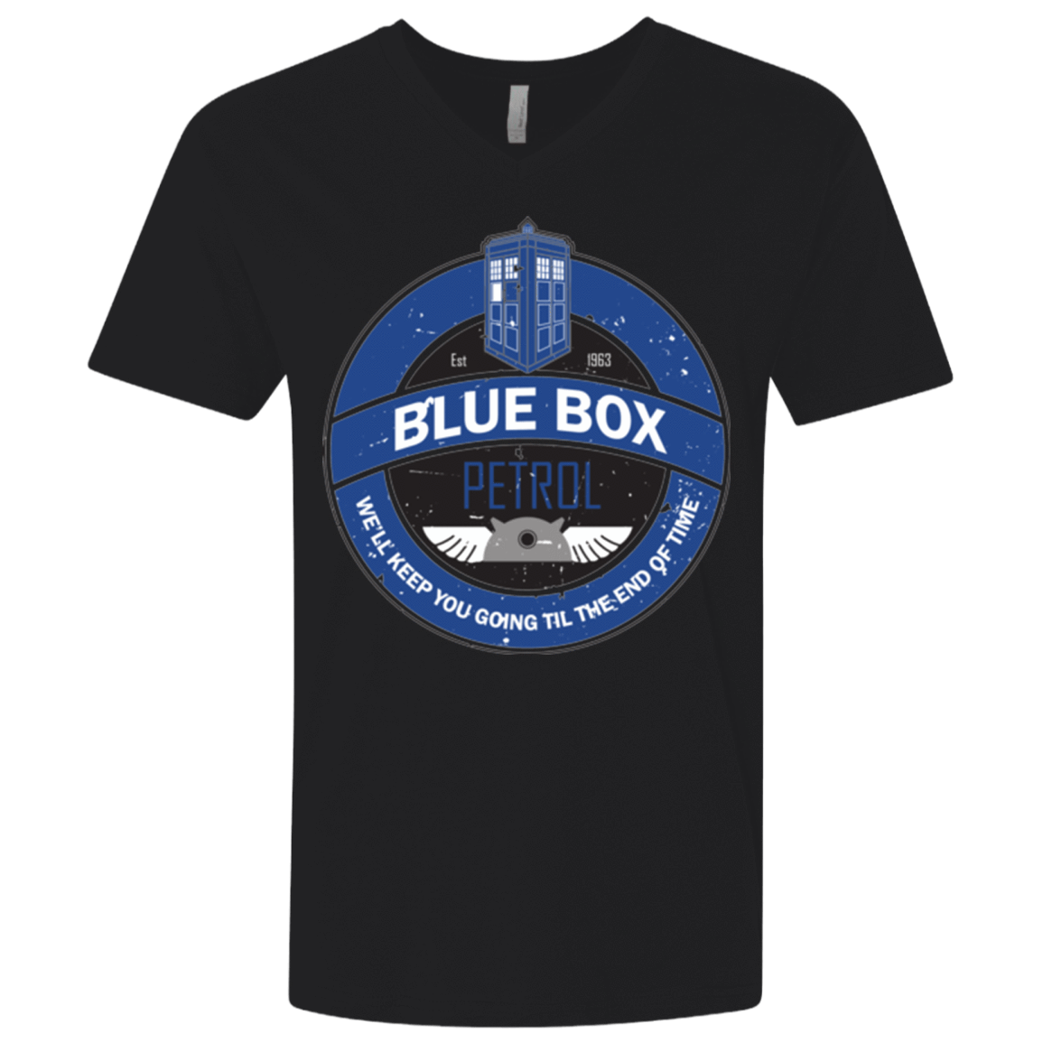 T-Shirts Black / X-Small Blue Box V7(1) Men's Premium V-Neck
