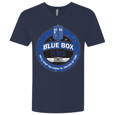 T-Shirts Midnight Navy / X-Small Blue Box V7(1) Men's Premium V-Neck