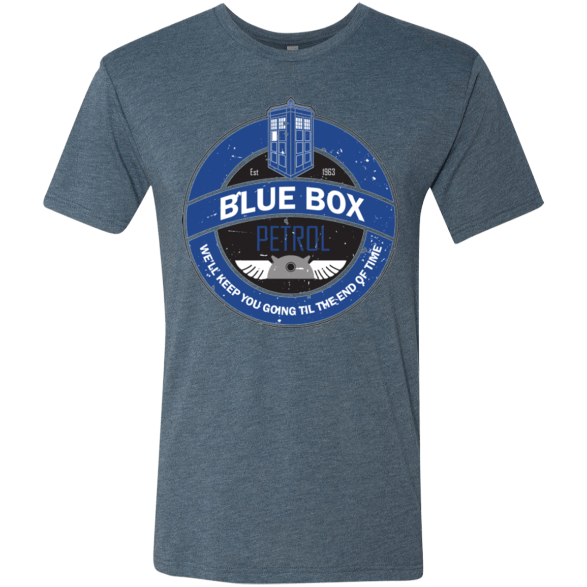 T-Shirts Indigo / Small Blue Box V7(1) Men's Triblend T-Shirt