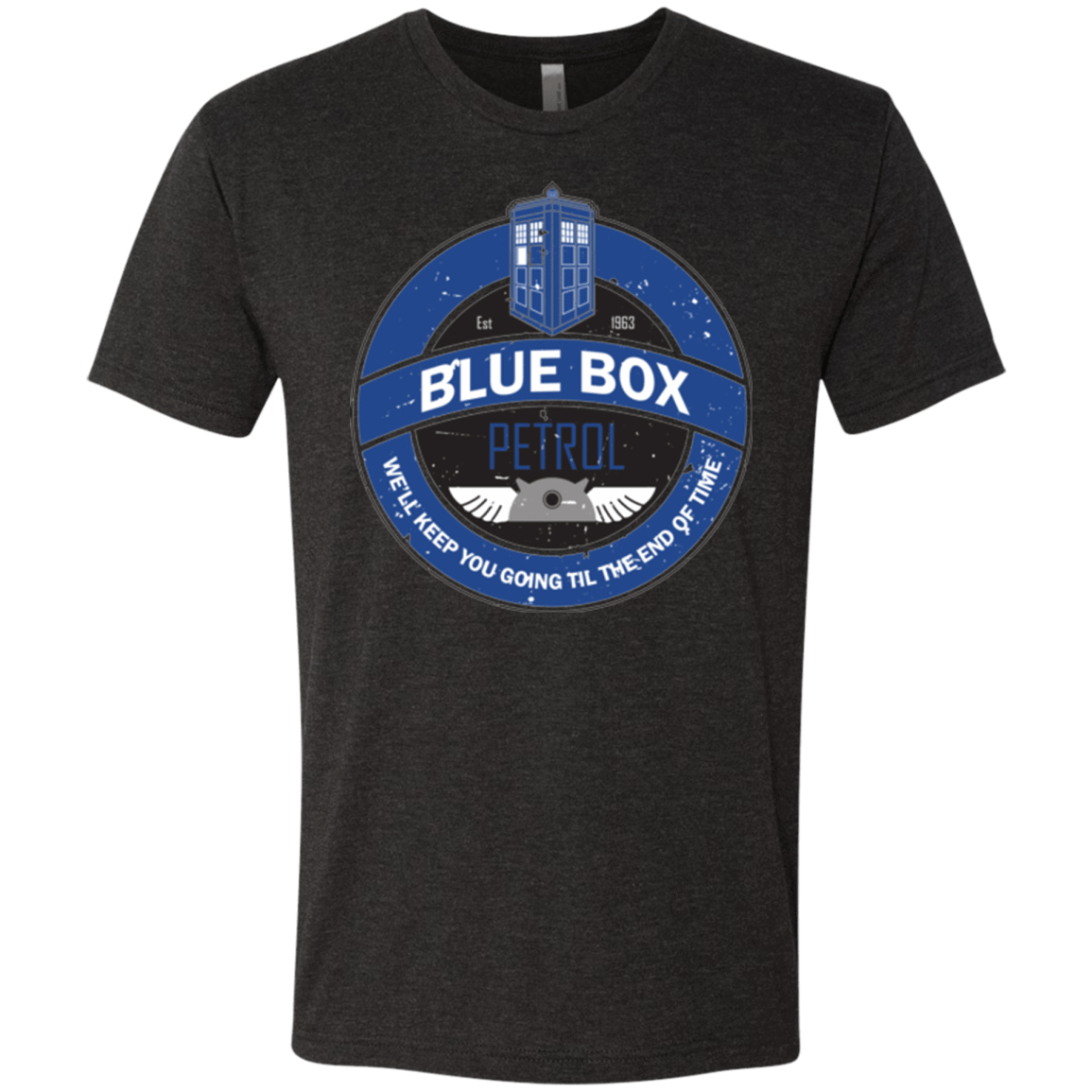 T-Shirts Vintage Black / Small Blue Box V7(1) Men's Triblend T-Shirt