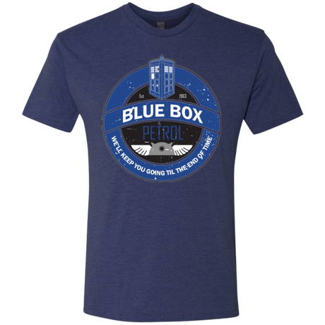 T-Shirts Vintage Navy / Small Blue Box V7(1) Men's Triblend T-Shirt
