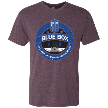 T-Shirts Vintage Purple / Small Blue Box V7(1) Men's Triblend T-Shirt