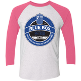 T-Shirts Heather White/Vintage Pink / X-Small Blue Box V7(1) Triblend 3/4 Sleeve