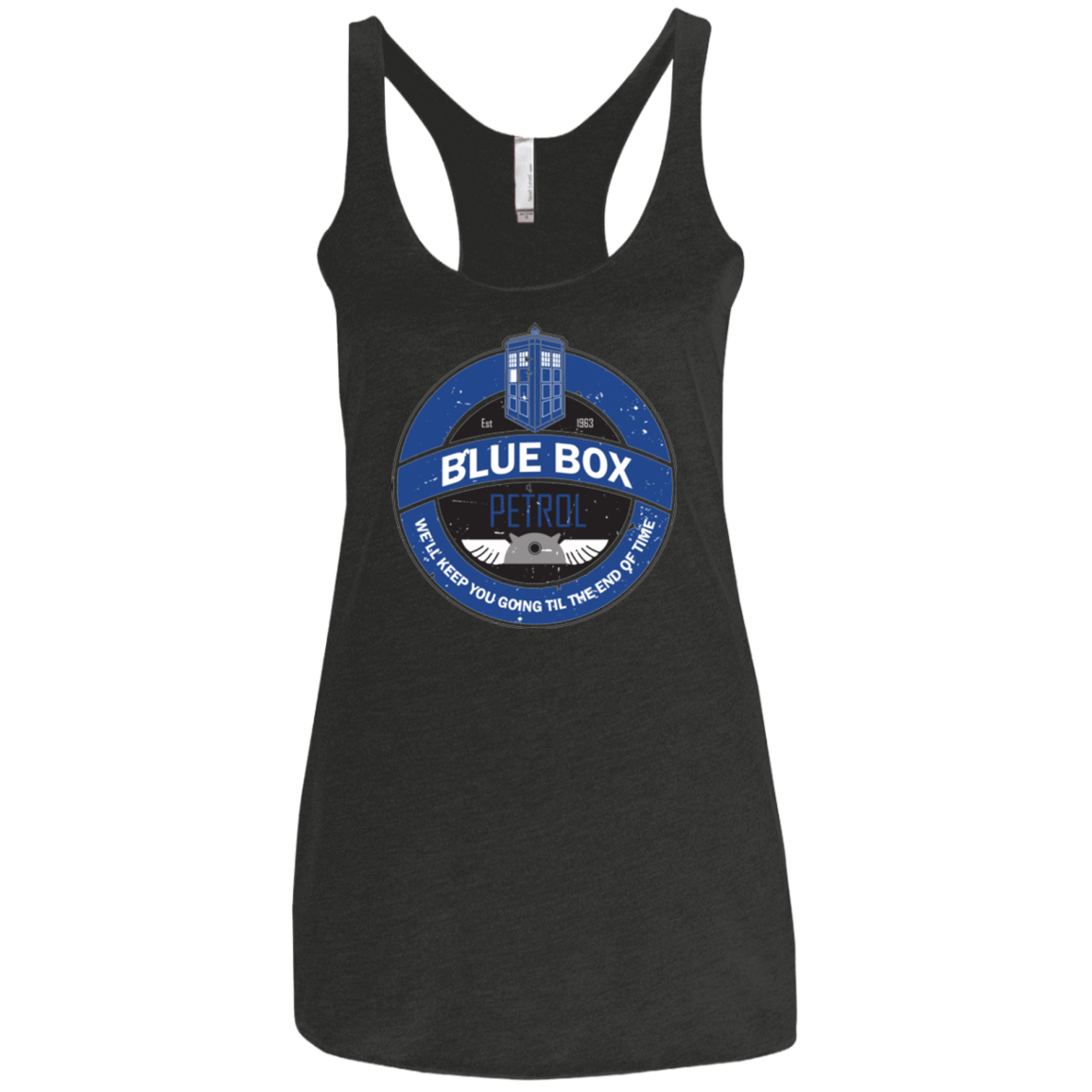 T-Shirts Vintage Black / X-Small Blue Box V7(1) Women's Triblend Racerback Tank
