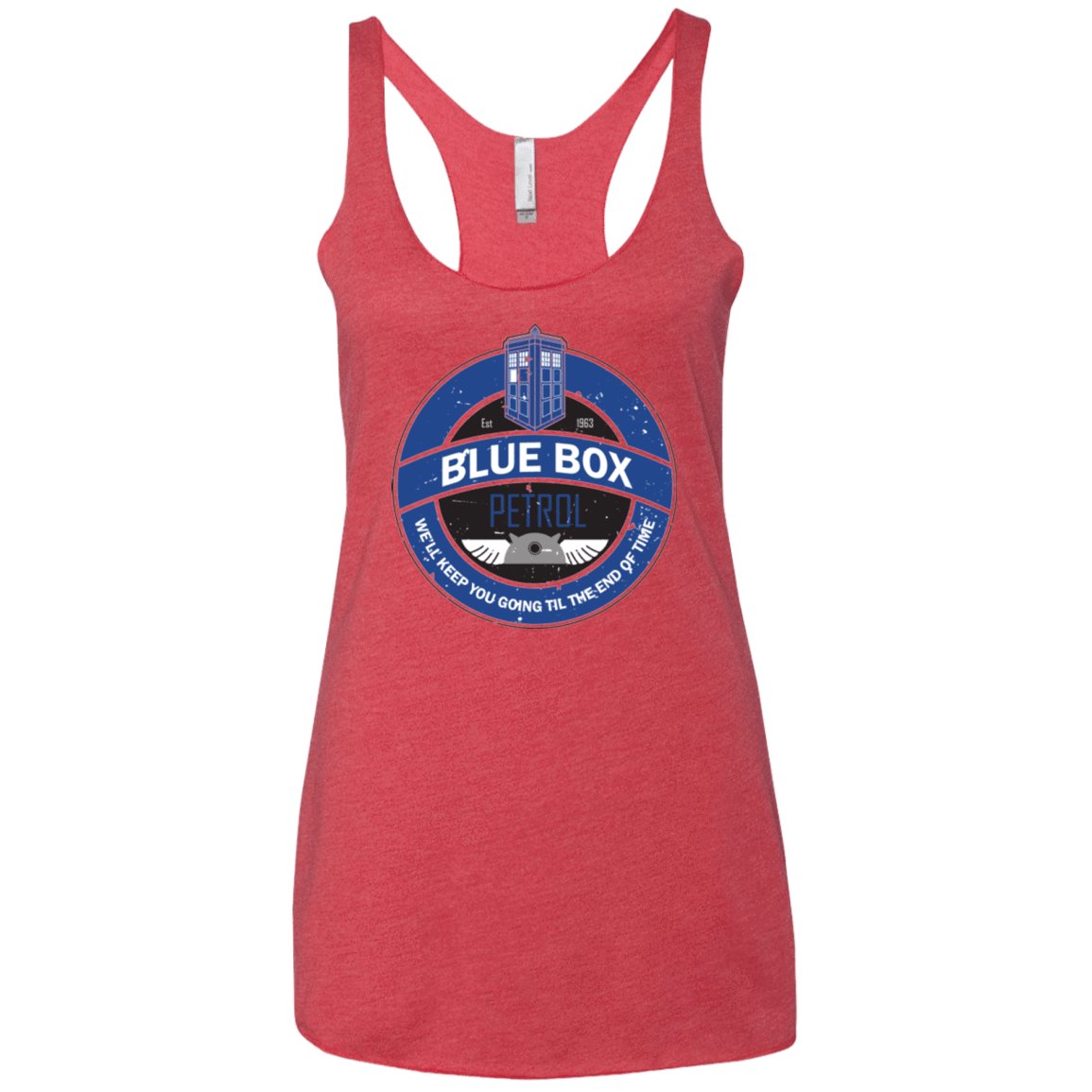 T-Shirts Vintage Red / X-Small Blue Box V7(1) Women's Triblend Racerback Tank