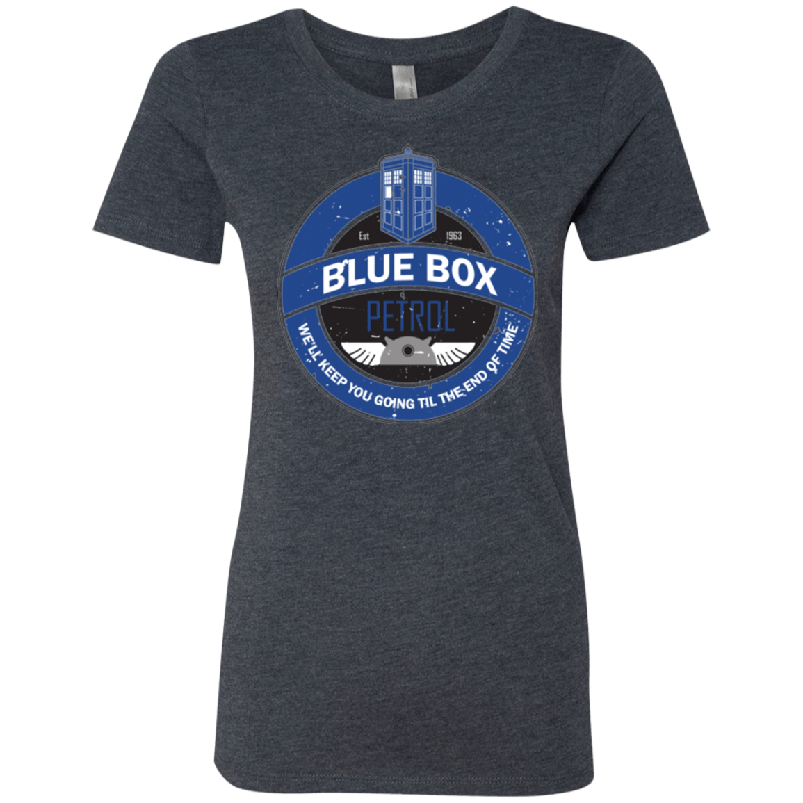 T-Shirts Vintage Navy / Small Blue Box V7(1) Women's Triblend T-Shirt