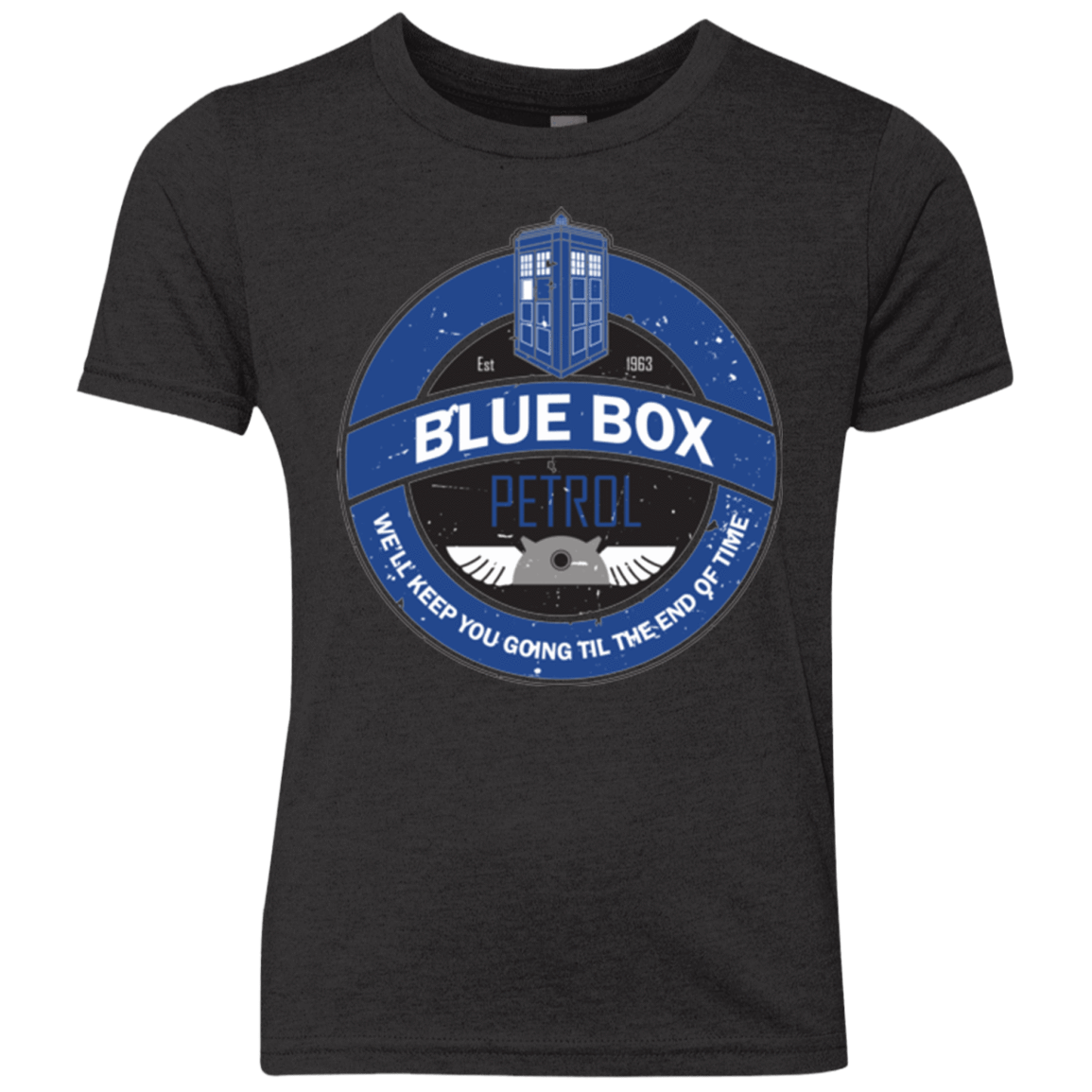 T-Shirts Vintage Black / YXS Blue Box V7(1) Youth Triblend T-Shirt