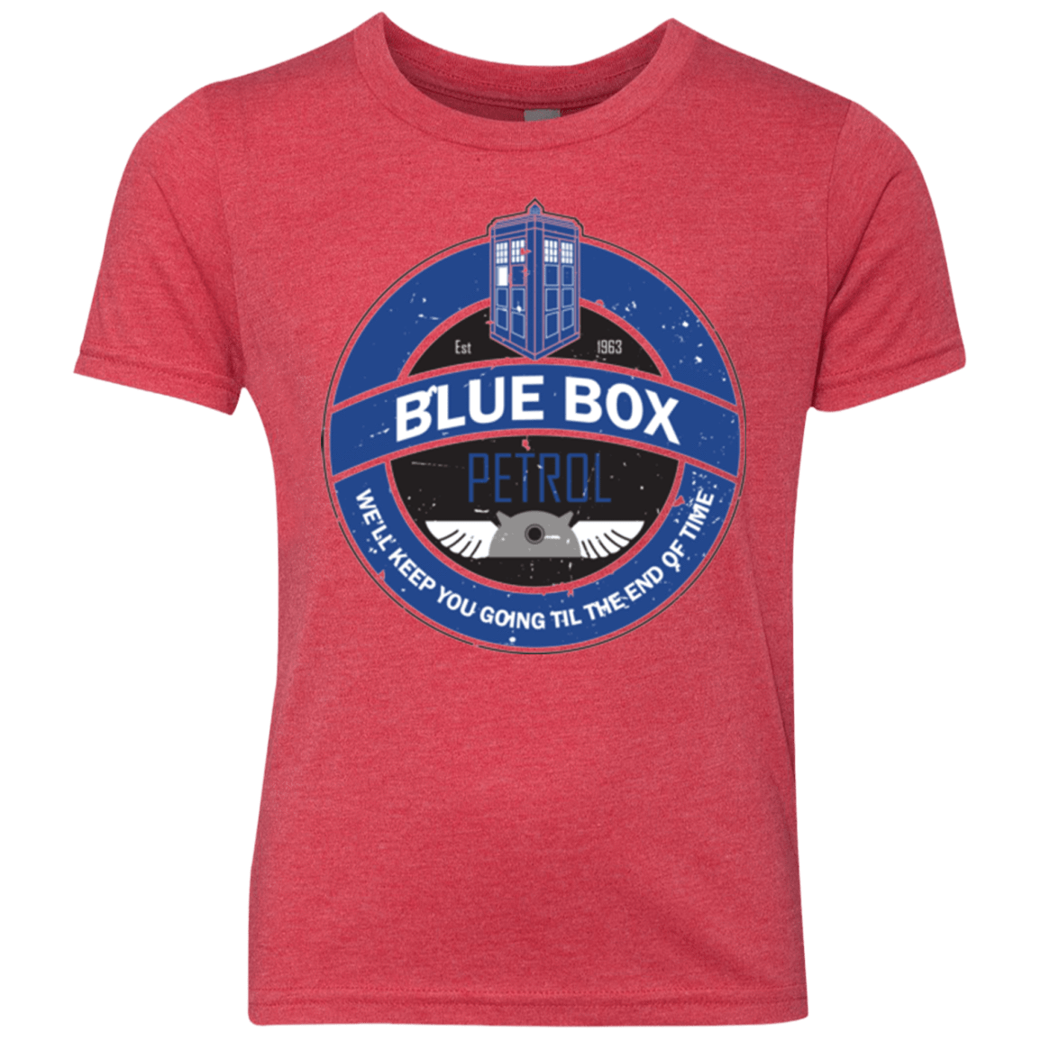 T-Shirts Vintage Red / YXS Blue Box V7(1) Youth Triblend T-Shirt