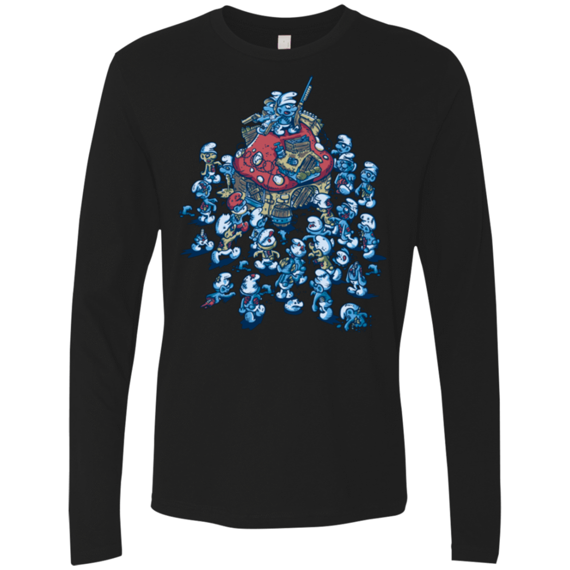 T-Shirts Black / Small BLUE HORDE Men's Premium Long Sleeve