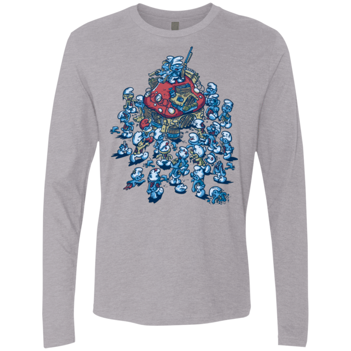 T-Shirts Heather Grey / Small BLUE HORDE Men's Premium Long Sleeve