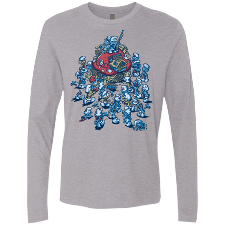 T-Shirts Heather Grey / Small BLUE HORDE Men's Premium Long Sleeve